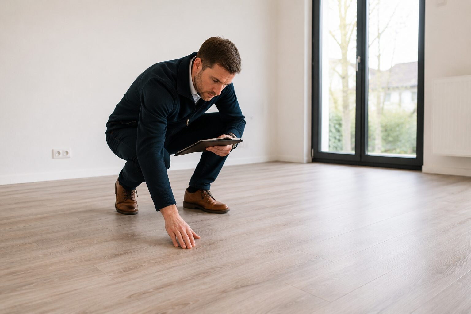 technisch onderzoek van laminaatvloer door onafhankelijke vloerexpert
