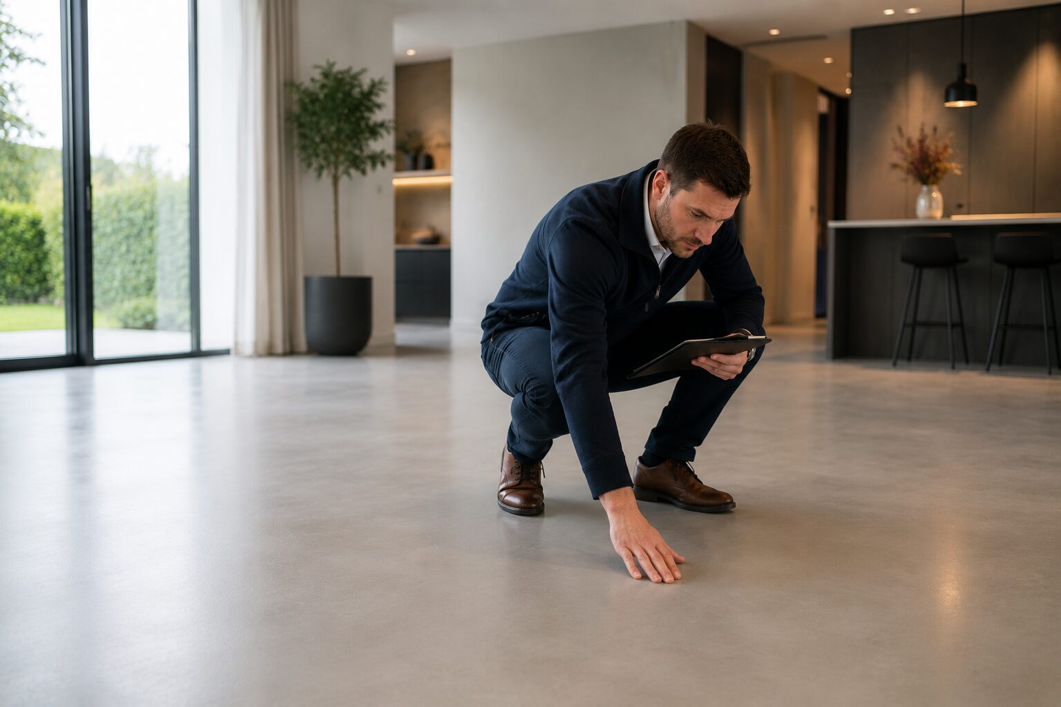 technisch onderzoek van gietvloer door onafhankelijke vloerexpert