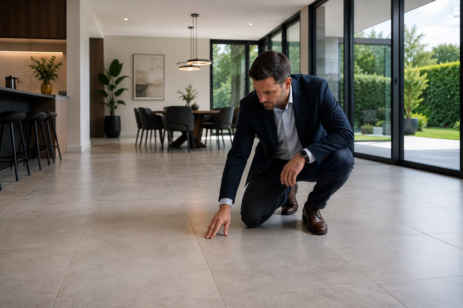 technisch onderzoek van tegelvloer door onafhankelijke vloerexpert